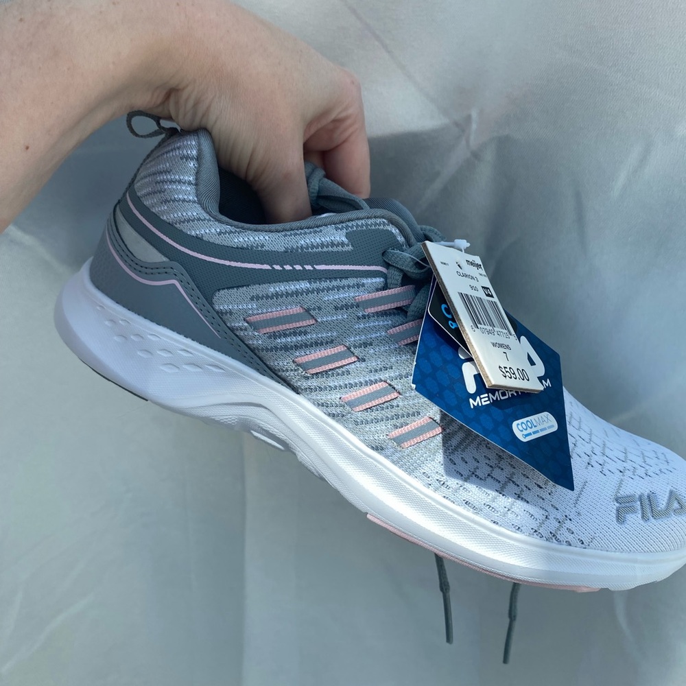 NWT Fila White and Gray Sneakers